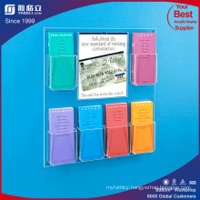 High Quality Clear Acrylic Wall Mounted File Holder with Pockets